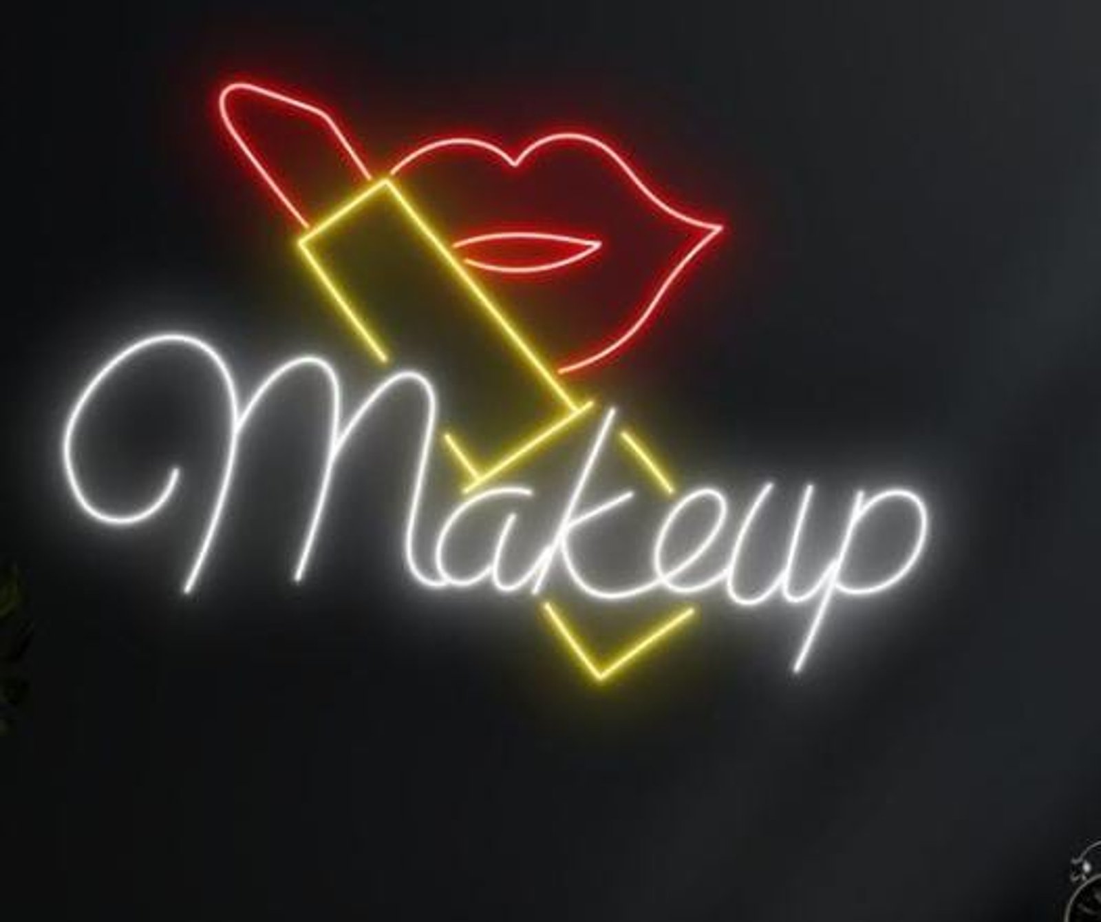 loja de maquiagem com neon de boca e nome — projeto ALA PELU, por Yamil Cerna, em M5527 Corralitos
